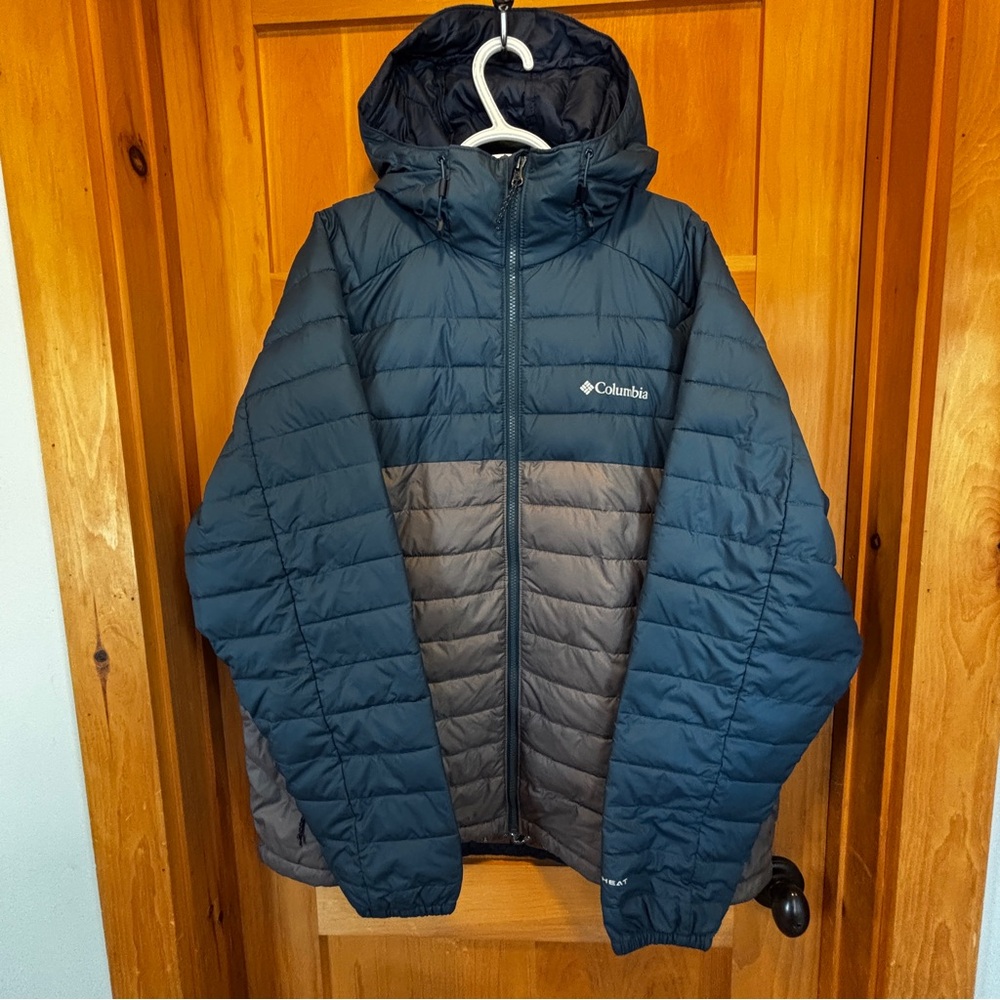 Columbia Navy and Taupe Hooded Jacket